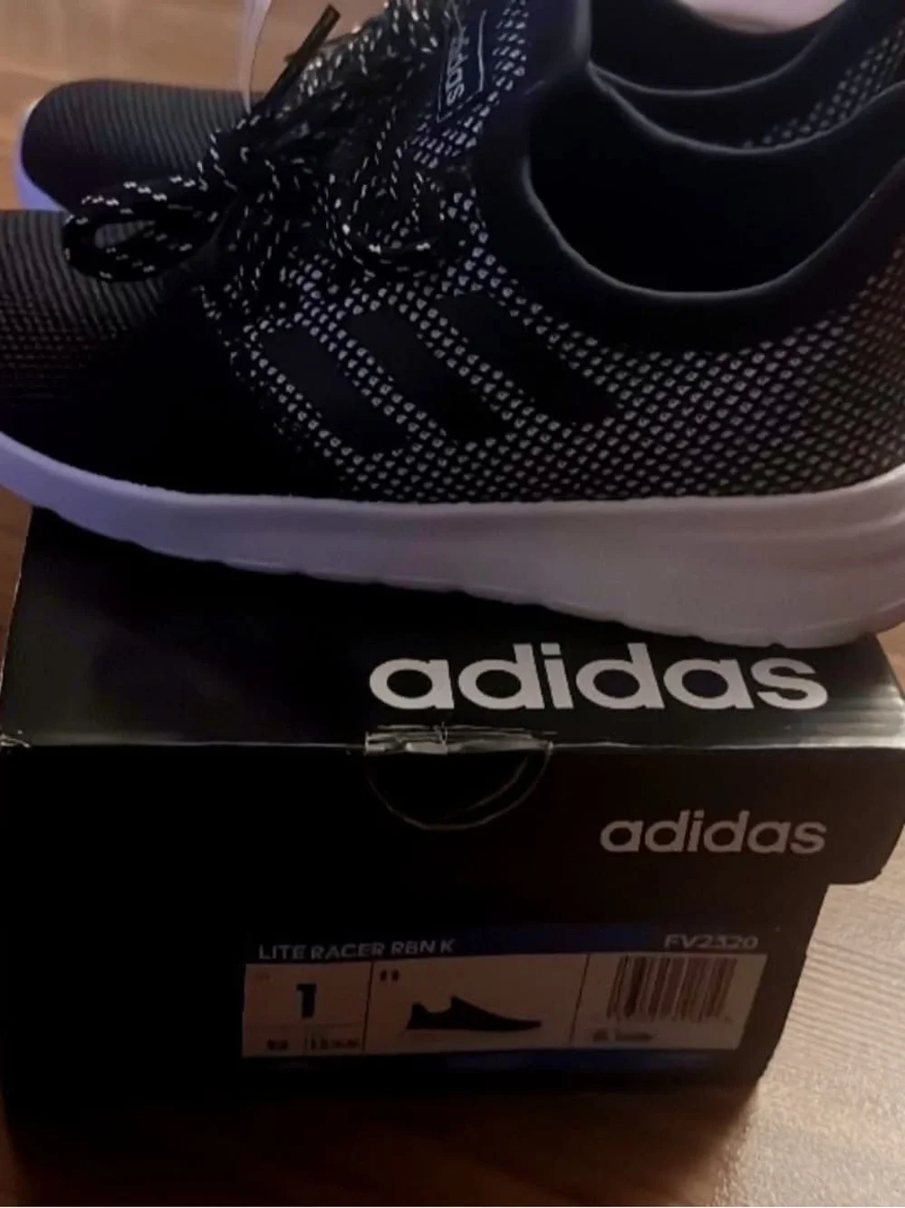 adidas Black & White Lightweight Sneakers
